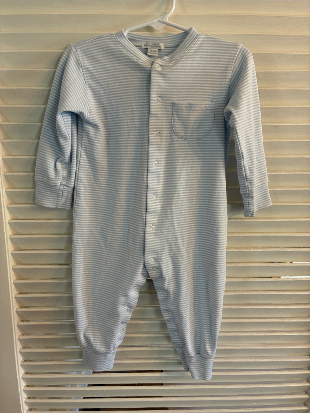 Kissy Kissy Baby Boy Striped Pima Cotton Footie Pajamas 18-24M Blue 👶